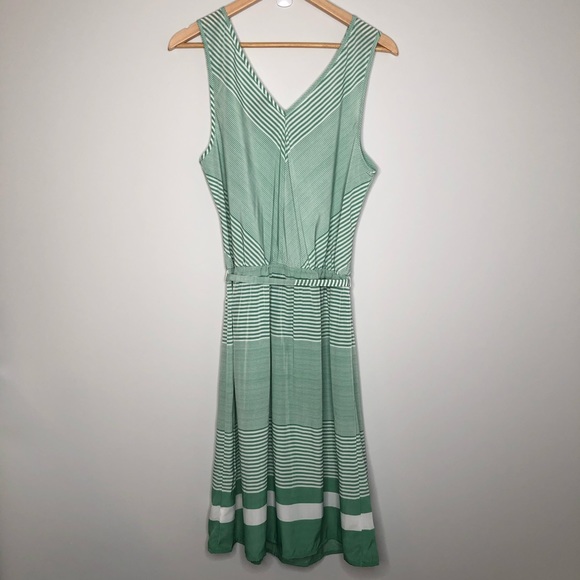 Pennington's Green and White Striped Dress - Picture 4 of 7